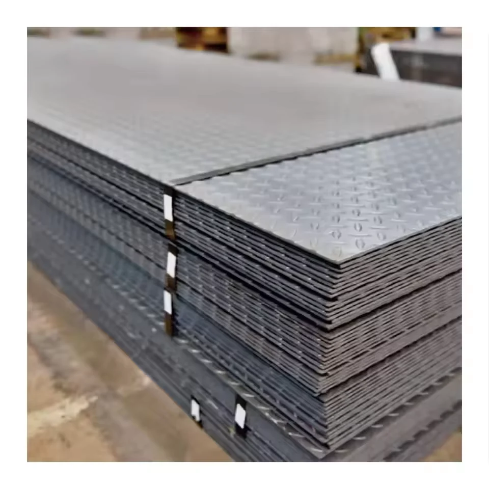 A36 SS400 Q235B Hot Rolled Checkered Steel Plate 1-100mm Supplier